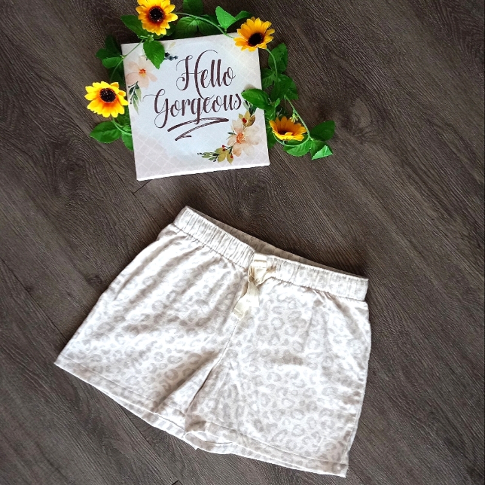Leopard Drawstring Lounge Sleep Shorts